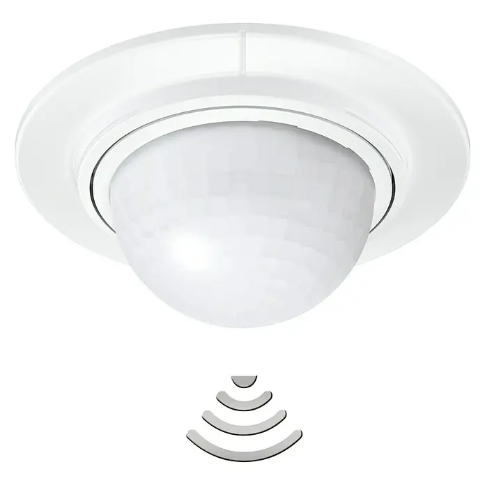 Steinel Bewegungsmelder IS 360-1 DE weiß - Reichweite Sensor: 4 m, Weiß, Erfassungswinkel Sensor: 360 ° - Deckenmontierter Bewegungsmelder in Weiß mit Erfassungsbereichssymbol für zuverlässige Lichtsteuerung.