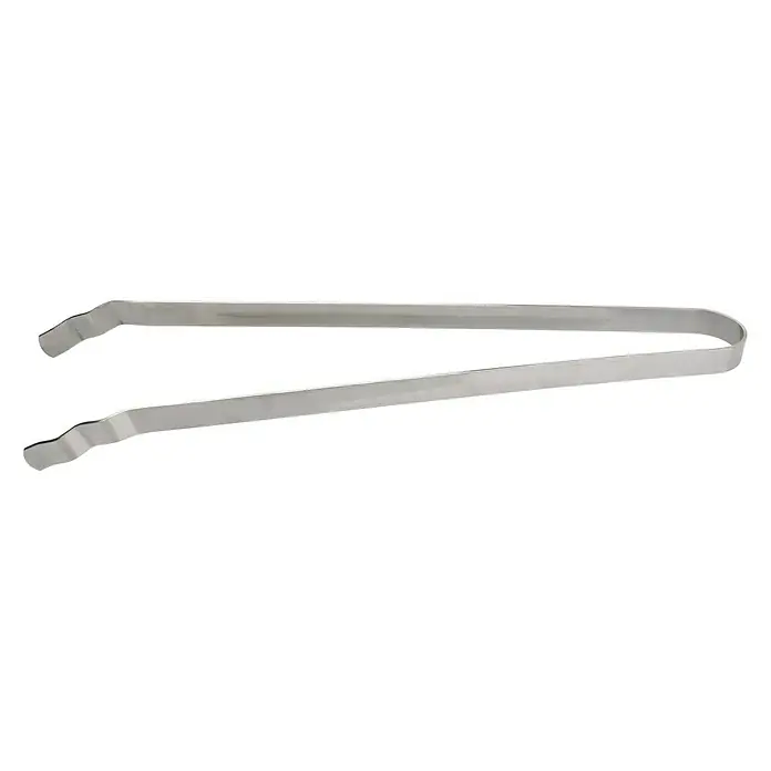 Kingstone Pinzas para barbacoa - Largo: 43 cm - Unas pinzas de servir metálicas plateadas brillantes para agarrar alimentos. Perfecto para bufets y fiestas, un utensilio de cocina práctico.