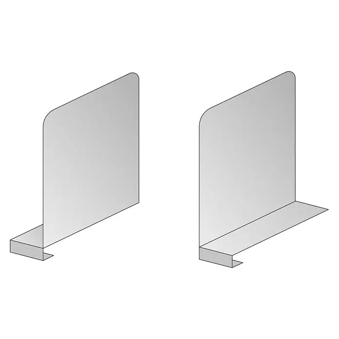 Scholz System Buchstützen-Set - 20 x 20 cm, Verzinkt - Zwei silberne Sims, eine minimalistische und moderne Option zur Verbesserung der Optik von Produkten.
