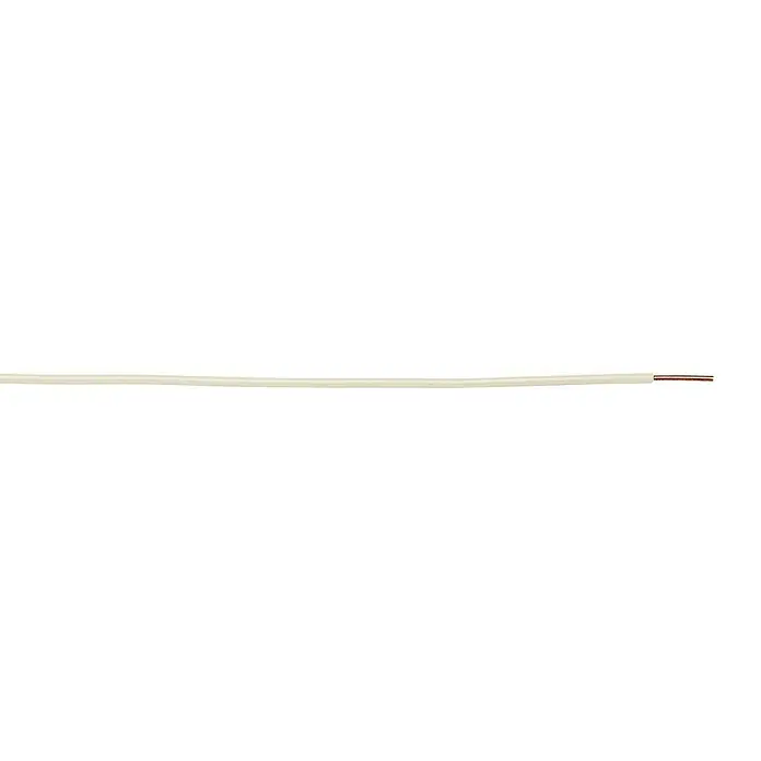 Klingeldraht YK 1x0,6 mm² - Anzahl Adern: 1, Länge: 20 m, Weiß - Isoliertes Elektrokabel mit freiliegendem Kupferdrahtende. Ideal für Elektroinstallationen und Reparaturen.