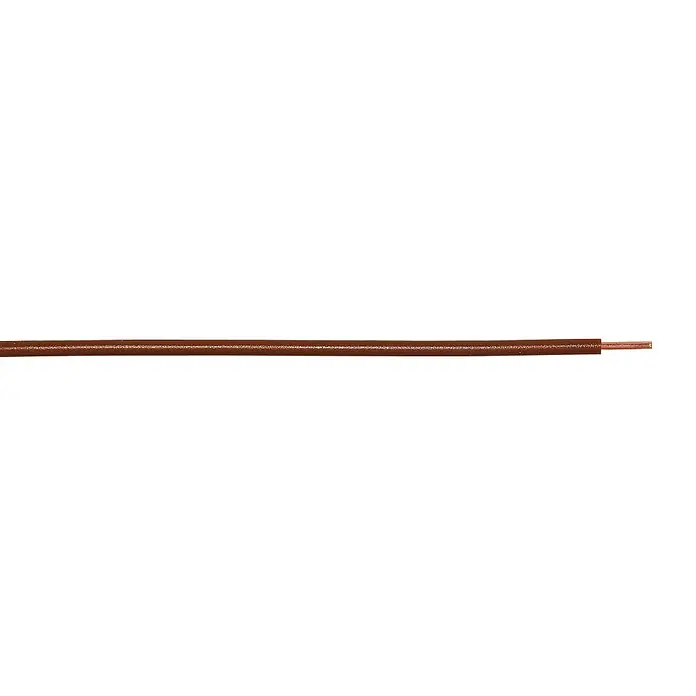Aderleitung H07V-U 1x1,5 mm² - Anzahl Adern: 1, 20 m, Braun - Braunes Elektrokabel mit freiliegendem Kupferdraht, ideal für diverse elektrische Anwendungen und Installationen.