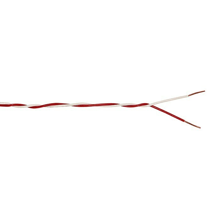 Klingeldraht (Kabeltyp: Y, 20 m, Rot/Weiß)