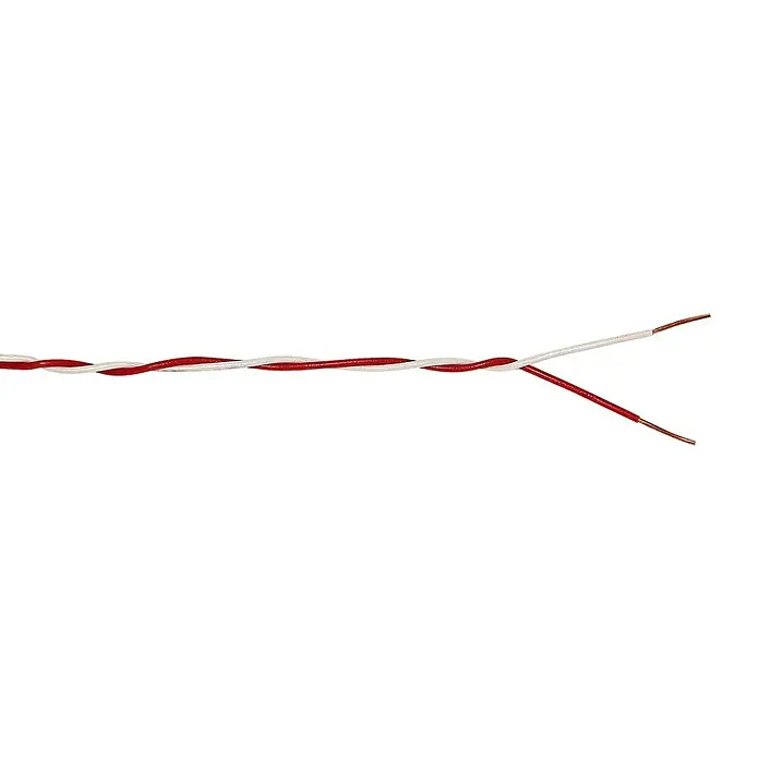 Klingeldraht YK 2x0,6 mm² - Anzahl Adern: 2, 20 m, Rot/Weiß - Abisolierte rot-weiße Litze mit Kupferleitern, die eine saubere Verbindung und optimale Leistung in elektronischen Anwendungen gewährleisten.