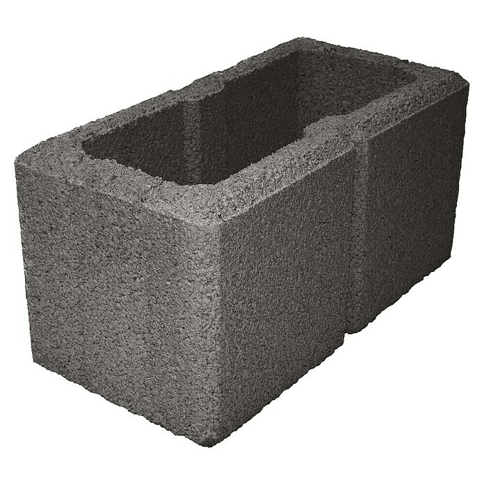 Gartenmauer Ambienta (40 x 20 x 20 cm, Anthrazit, Beton)
