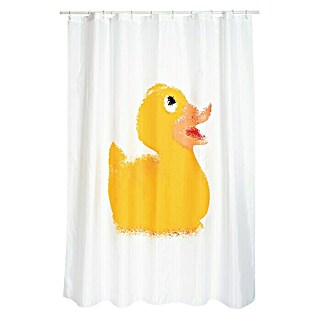 Venus Cortina de baño textil Mr. Duck (An x Al: 180 x 200 cm, Blanco)