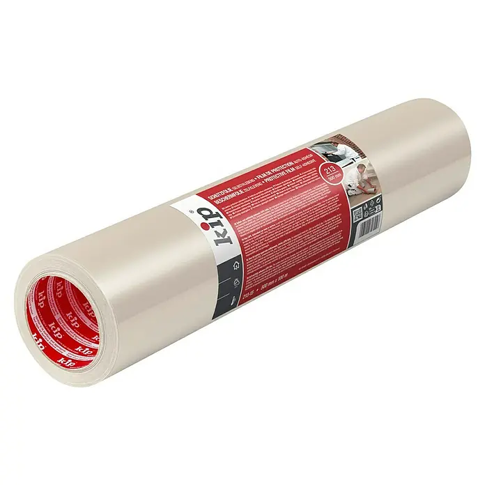 Kip Schutzfolie 213 - 100 m x 50 cm, Stärke: 0,05 mm - Rolle KIP 213-15 selbstklebende Schutzfolie, 500 mm x 100 m. Ideal zum Abdecken und Schützen von Oberflächen bei Maler- und Renovierungsarbeiten.