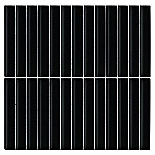 Malla mosaico Line (29,9 x 29,9 cm, Black, Mate, 8 pzs.)