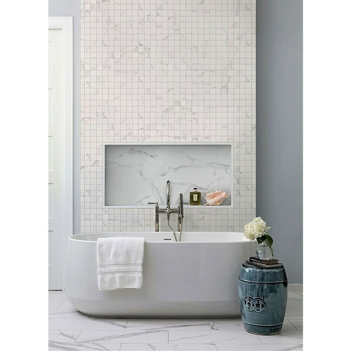 Malla mosaico Calacatta (29 x 29 cm, Blanco, Mate, 8 pzs.) | BAUHAUS