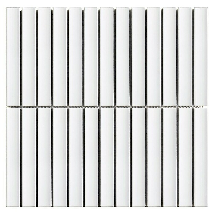 Malla mosaico Line (29,9 x 29,9 cm, White, Mate, 8 pzs.) | BAUHAUS