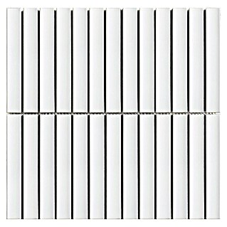 Malla mosaico Line (29,9 x 29,9 cm, White, Mate, 8 pzs.)