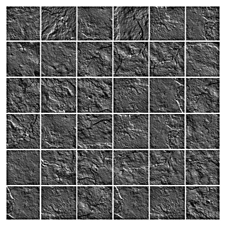 Malla mosaico Gavarnie (29 x 29 cm, Noir, Mate, 8 pzs.)