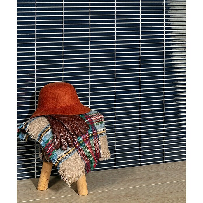Malla mosaico Line (29,9 x 29,9 cm, Blue, Brillante, 8 pzs.) | BAUHAUS