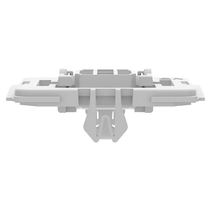 Homematic IP Adapter Gira HmIP-ADA-GN - 1 Stk., Passend für: Gira - Nahaufnahme eines weißen Clipverschlusses. Dieser Clipverschluss ist für eine stabile und sichere Befestigung konzipiert. Ideal für verschiedene Anwendungen.