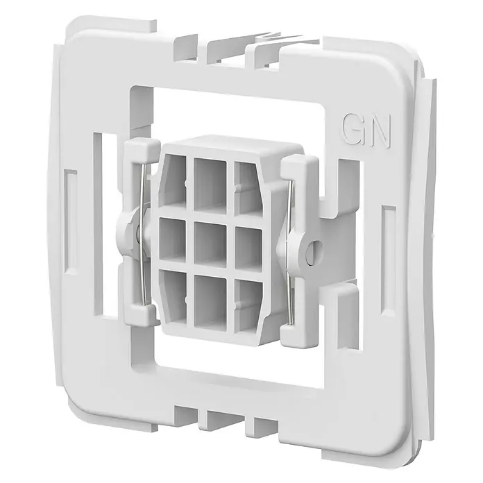 Homematic IP Adapter Gira HmIP-ADA-GN - 1 Stk., Passend für: Gira - Weiße Netzwerkschnittstelle mit neun quadratischen Anschlüssen in einer quadratischen Halterung.