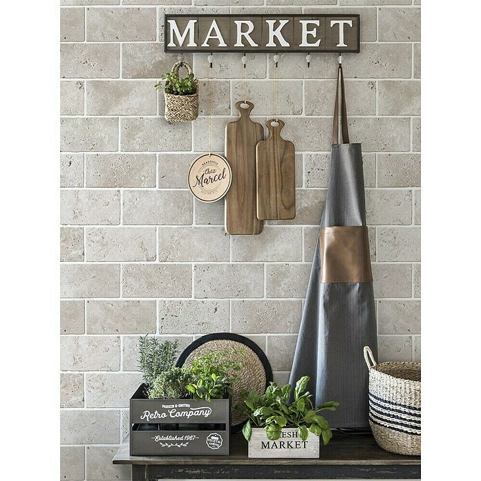 Malla mosaico Travertino rectángulo (30 x 30 cm, Beige, Mate, 8 pzs.) | BAUHAUS