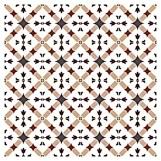 Malla mosaico Prado (29 x 29 cm, Granate, Mate, 8 pzs.)