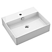 Camargue Paris Waschtisch 2.0 (B x L: 50,5 x 42,5 cm, Ohne Spezialglasur, Hahnloch: Mitte, Mit Überlauf, Weiß) | BAUHAUS