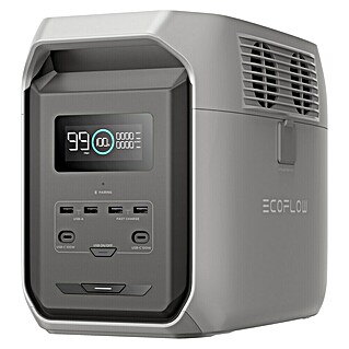 EcoFlow Powerstation Delta 3 1500 (1 536 Wh, 1 800 W, Silber/Schwarz)