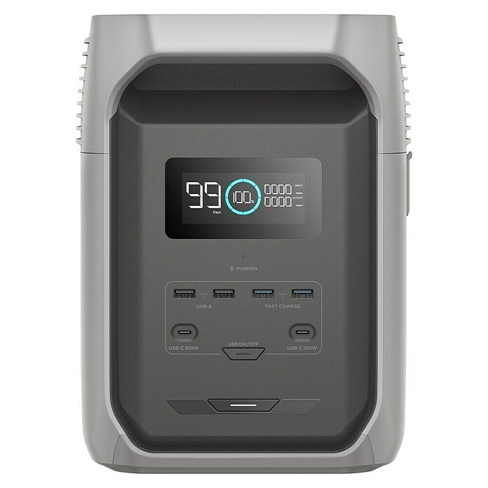EcoFlow Powerstation Delta 3 (1 536 Wh, Silber/Schwarz) | BAUHAUS