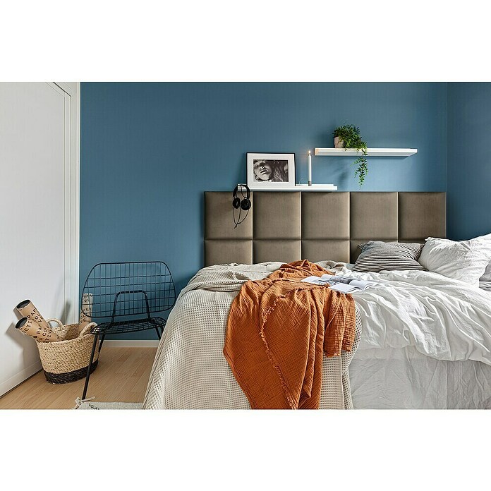 Fllow Wandpolster Velvet (Taupe, L x B: 30 x 30 cm) | BAUHAUS