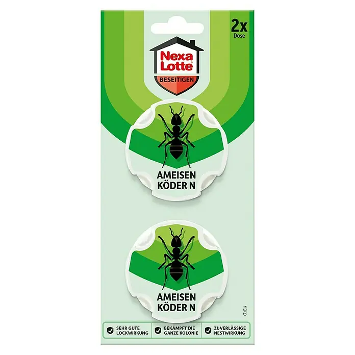 Nexa Lotte Beseitigen Ameisenköder N - 2 Stk. - Nexa Lotte Ameisen Köder N: Doppelpackung zur effektiven Ameisenbekämpfung im Haus und Garten. Zuverlässige Nestwirkung für eine nachhaltige Lösung.