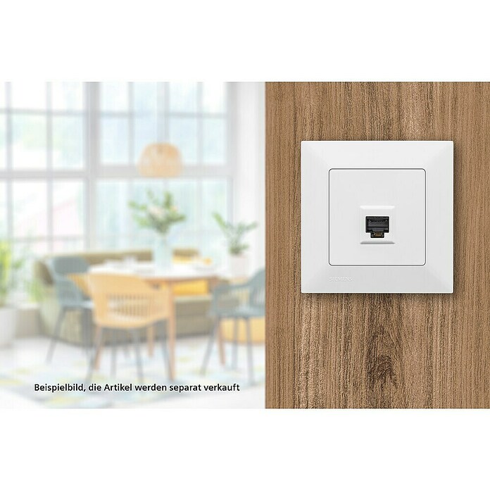 Siemens DELTA Mega Netzwerk-Anschlussdose SIE044103 (Polar Weiß, Glänzend, 1 Stk.) | BAUHAUS