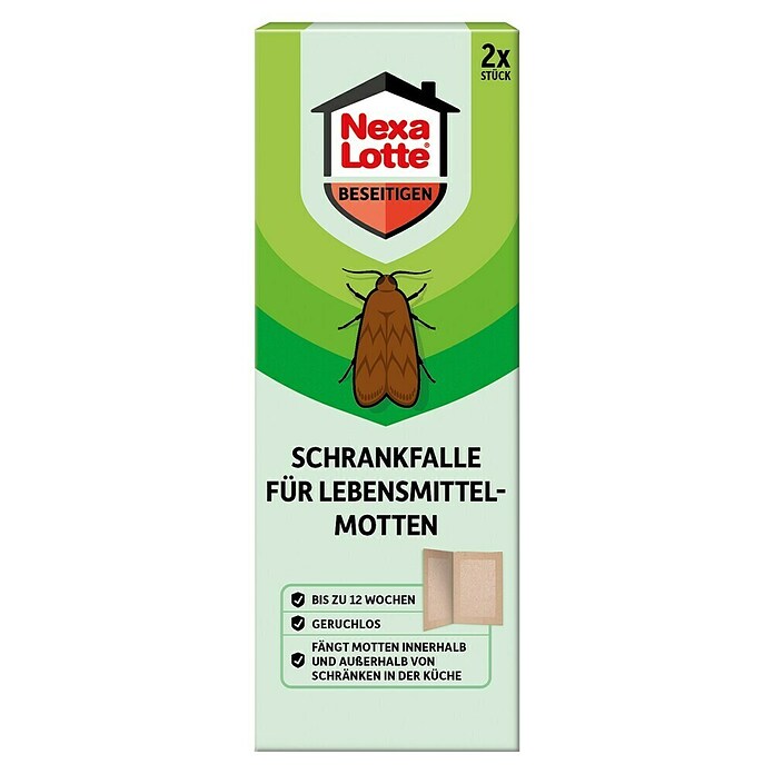 Nexa Lotte Beseitigen Lebensmittelmottenfalle (2 Stk., L x B x H: 12 x 73 x 196 mm) | BAUHAUS