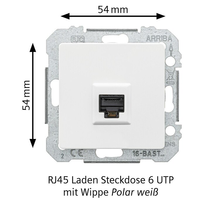 Siemens DELTA Mega Netzwerk-Anschlussdose SIE044103 (Polar Weiß, Glänzend, 1 Stk.) | BAUHAUS