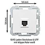 Siemens DELTA Mega Netzwerk-Anschlussdose SIE044103 (Polar Weiß, Glänzend, 1 Stk.) | BAUHAUS