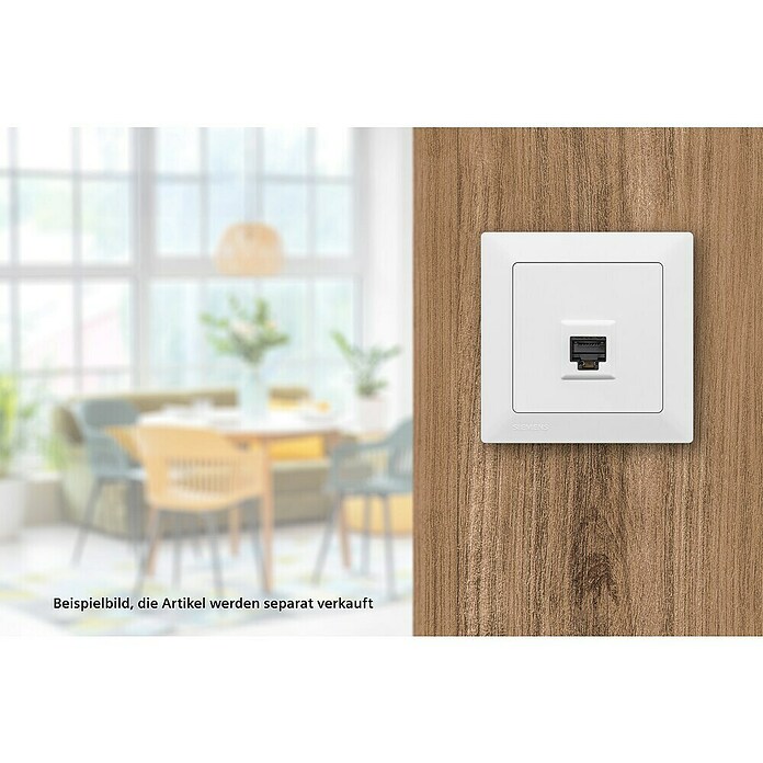 Siemens DELTA Mega Netzwerk-Anschlussdose SIE044103 (Polar Weiß, Glänzend, 1 Stk.) | BAUHAUS