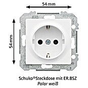Siemens DELTA Mega Steckdose SIE044073 (Polar Weiß, Glänzend, Kunststoff, Unterputzmontage) | BAUHAUS