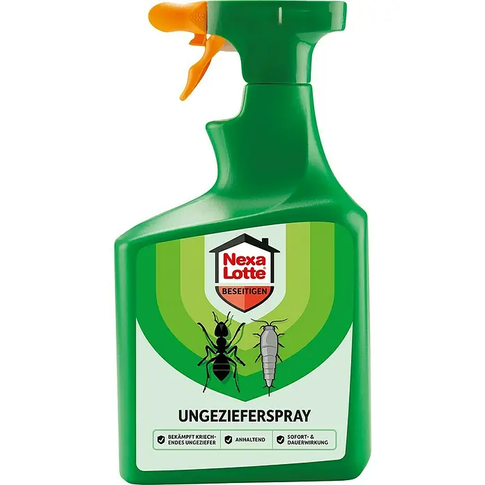 Nexa Lotte Beseitigen Insekten-Spray - 750 ml - Eine grüne Sprühflasche Nexa Lotte Ungezieferspray, die Ungeziefer wie Ameisen und Silberfische beseitigt. Sofort- und Dauerwirkung.