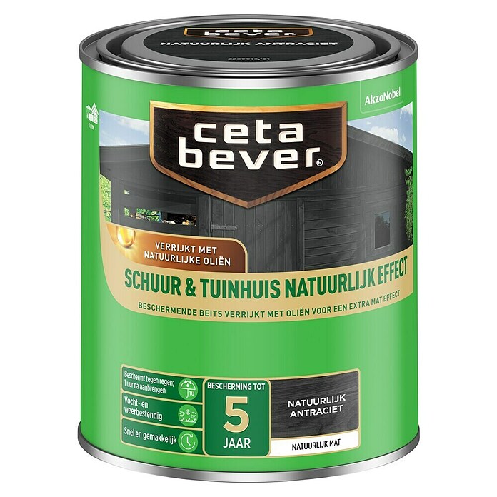 Cetabever Houtbeits Schuur & Tuinhuis (Antraciet, 750 ml, Mat) | BAUHAUS