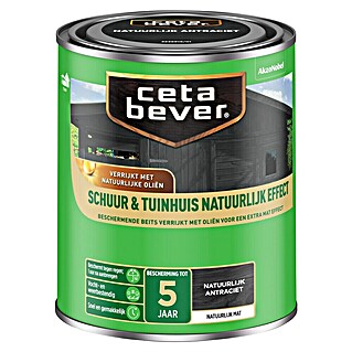 Cetabever Houtbeits Schuur & Tuinhuis (Antraciet, 750 ml, Mat)