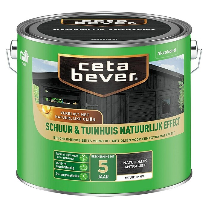 Cetabever Houtbeits Schuur & Tuinhuis (Antraciet, 2,5 l, Mat) | BAUHAUS