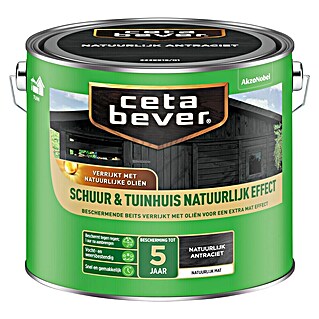 Cetabever Houtbeits Schuur & Tuinhuis (Antraciet, 2,5 l, Mat)