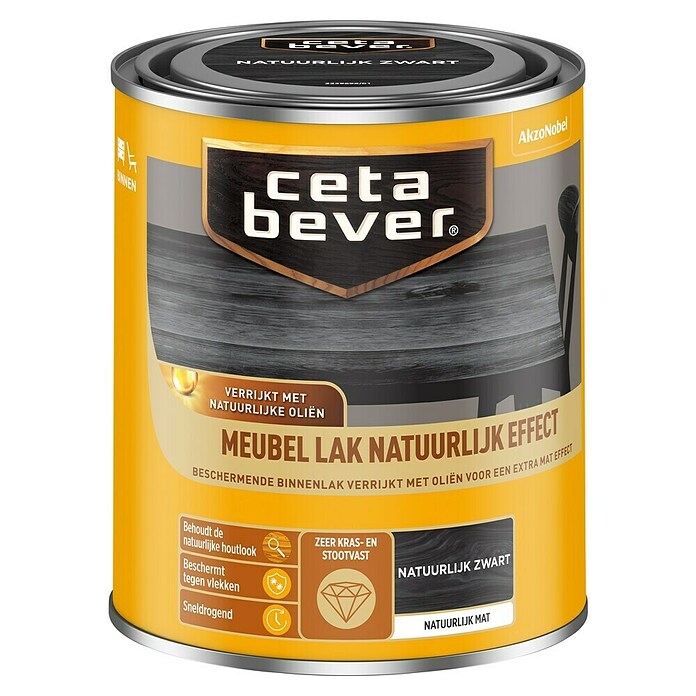 Cetabever Houtlak voor meubels (Zwart, 750 ml) | BAUHAUS