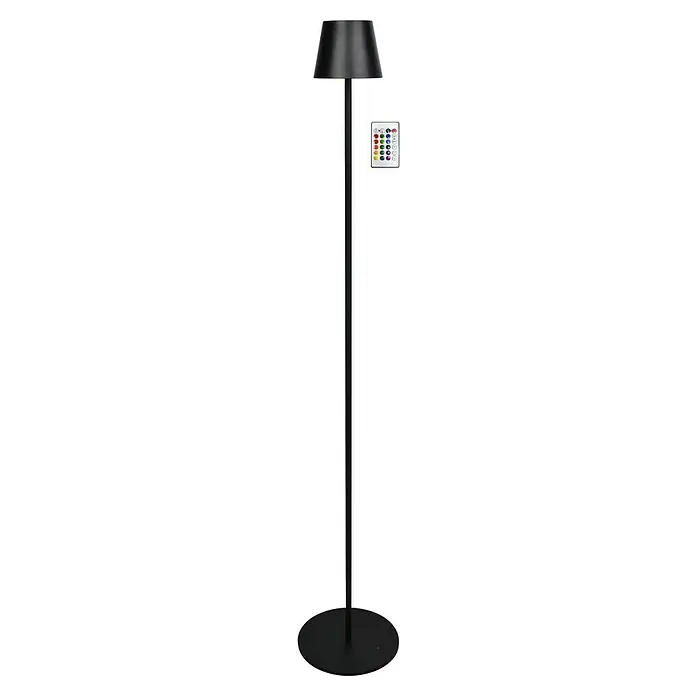 Starlux Paola Akku-Stehleuchte - Schwarz, RGBW, 3 W, IP44 - Moderne Stehlampe in Schwarz mit Farbwahl-Fernbedienung. Elegantes Design für stilvolle Beleuchtung und individuelle Farbanpassung.
