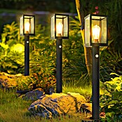 Garza Poste solar LED Becquer (14 x 15 x 80 cm, Negro) | BAUHAUS