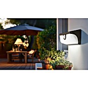 Garza Aplique solar para exterior Andros (L x An x Al: 16,8 x 7,5 x 6,1 cm, Negro, IP54, 600 lm) | BAUHAUS