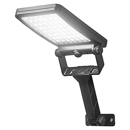 Garza Aplique solar LED para exterior Carvalho (Sensor crepuscular, Copolímero de nitrilo acrílico, butadieno y estireno (ABS), Blanco neutro, Negro)