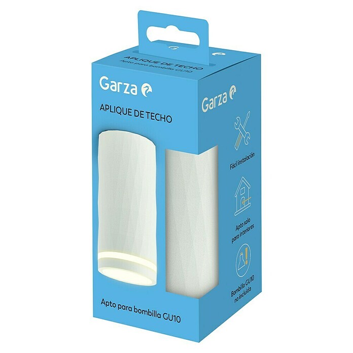 Garza Foco de pared (12 W, L x An x Al: 5,3 x 5,3 x 10,1 cm, Blanco, GU10) | BAUHAUS