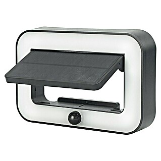 Garza Aplique solar para exterior Nariga (23,2 x 15,2 x 5,2 cm, Negro, IP54)