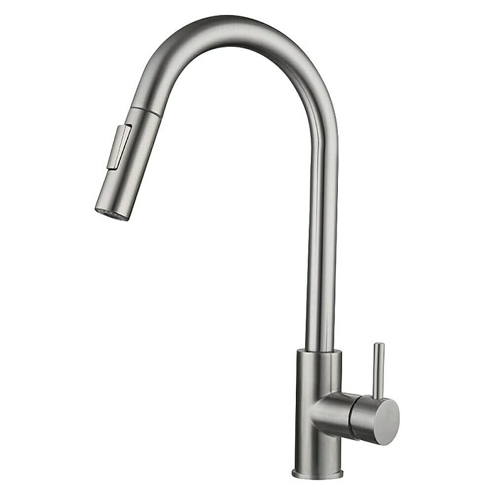 Grifo de cocina extraíble Iris U (Inox) | BAUHAUS