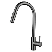 Grifo de cocina extraíble Iris U (Black gun metal) | BAUHAUS