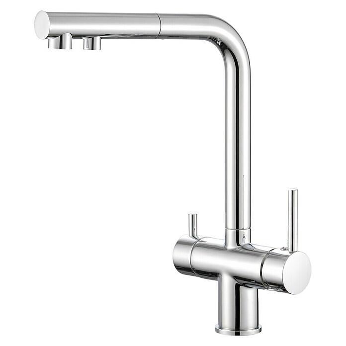 Grifo de cocina extraíble Osmosis (Cromo, Brillante) BAUHAUS