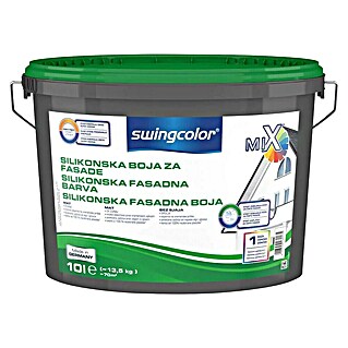 swingcolor Silikonska fasadna barva (Bela, 10 l)