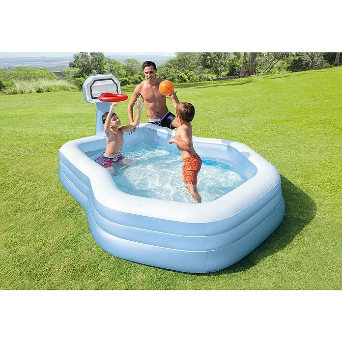 Intex Planschbecken Hoops Family (257 x 188 x 135 cm, Vinyl) | BAUHAUS