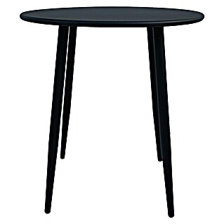 Mesa auxiliar de jardín Lunday (Ø x Al: 70 x 75 cm, Acero, Negro)