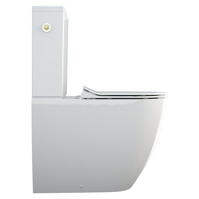 Camargue Los Angeles Stajaća WC školjka 2.0  (Bez ruba, WC odvod: Vodoravno, Bijela) | BAUHAUS